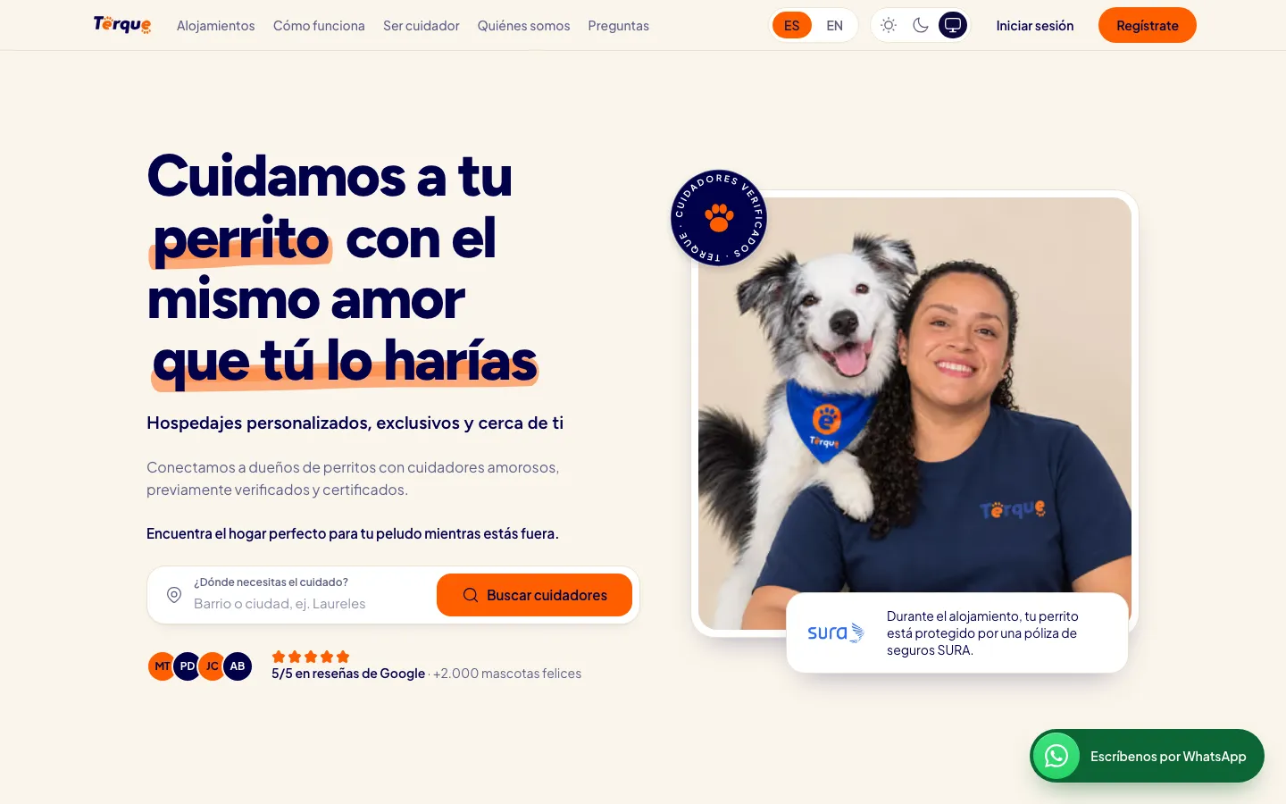 Captura de pantalla de terque.com